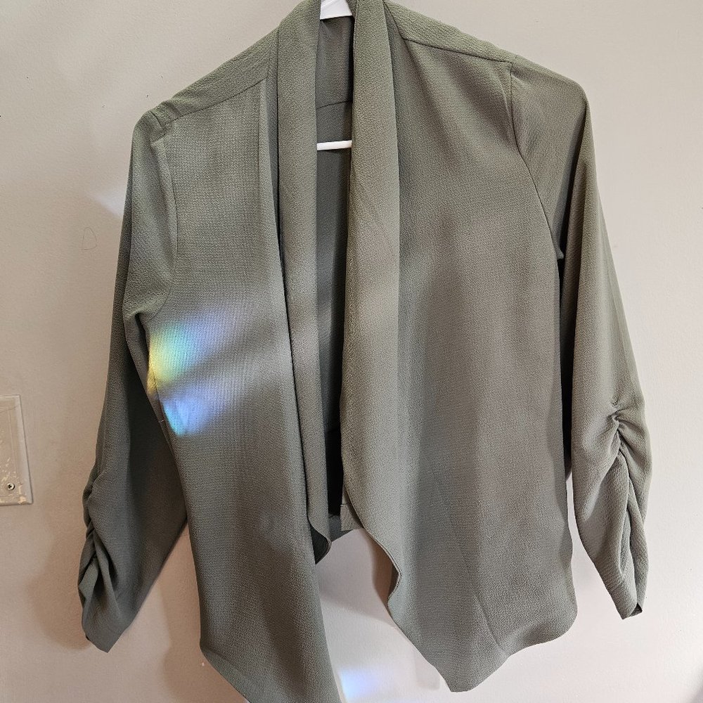 Green cardigan